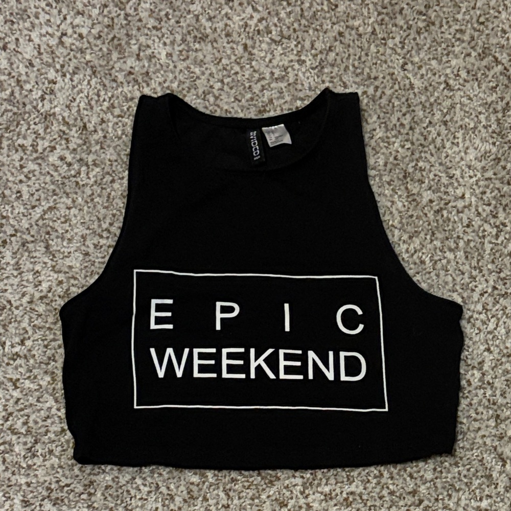 H&M divided cropped tank tank size; small